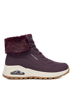 Trzewiki Skechers Uno Rugged 167274/WINE Bordowy ze sklepu eobuwie.pl w kategorii Botki - zdjęcie 186600918
