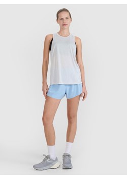Damskie spodenki do biegania 4F 4FWSS25TFSHF0881 - niebieskie ze sklepu Sportstylestory.com w kategorii Szorty - zdjęcie 186604948