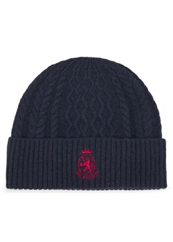 Czapka Tommy Hilfiger Crest AM0AM13828 Granatowy ze sklepu eobuwie.pl w kategorii Czapki zimowe męskie - zdjęcie 186605205