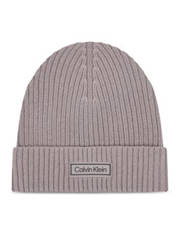 Czapka Calvin Klein Patch Chunky LV04D8053G Szary ze sklepu eobuwie.pl w kategorii Czapki zimowe męskie - zdjęcie 186605226