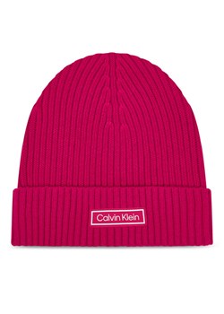 Calvin Klein Czapka Patch Chunky LV04D8053G Różowy ze sklepu MODIVO w kategorii Czapki zimowe damskie - zdjęcie 186605798