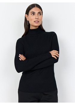 soyaconcept® Damski sweter z dzianiny - Dollie Kobiety wiskoza czarny jednolity ze sklepu vangraaf w kategorii Swetry damskie - zdjęcie 186612176