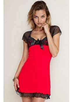Czerwona koszulka nocna z wiskozy Irina, Kolor czerwono-czarny, Rozmiar S, DKaren - id: 64320 - marki DKAREN - 186612278 Czerwona koszulka nocna z wiskozy Irina, Kolor czerwono-czarny, Rozmiar S, DKaren ze sklepu Primodo w kategorii Koszule nocne - zdjęcie 186612278