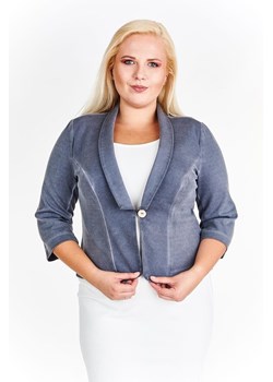Żakiet FZA491 CZARNY jeans ze sklepu fokus.pl w kategorii Marynarki damskie - zdjęcie 186617265
