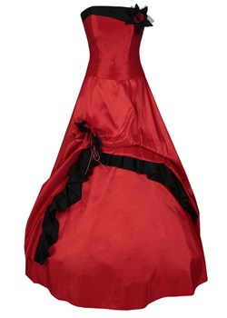 Sukienka FSU074 CZERWONY MOCNY CZARNY ze sklepu fokus.pl w kategorii Sukienki - zdjęcie 186618466