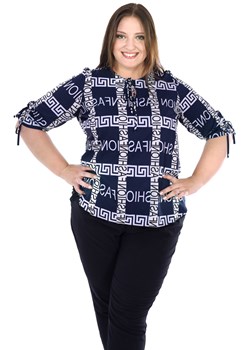 Bluzka FBZ1034 GRANATOWY fashion ze sklepu fokus.pl w kategorii Bluzki damskie - zdjęcie 186623179