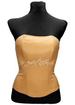 Gorset FGR042 CAPPUCCINO  tafta ze sklepu fokus.pl w kategorii Bluzki damskie - zdjęcie 186629325