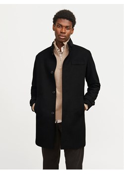 Jack & Jones Płaszcz wełniany Melton 12258672 Czarny Regular Fit ze sklepu MODIVO w kategorii Płaszcze męskie - zdjęcie 186633928