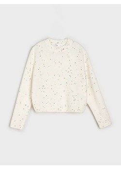 Sinsay - Sweter z kolorowymi cekinami - kremowy ze sklepu Sinsay w kategorii Swetry damskie - zdjęcie 186634968