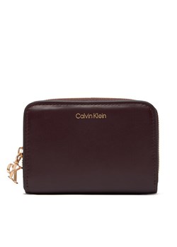 Portfel Calvin Klein Ck Medium Flap Zip Around LV04F1075G Brązowy ze sklepu eobuwie.pl w kategorii Portfele damskie - zdjęcie 186635707