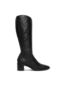 Kozaki Calvin Klein Block Heel Knee Boot Lth HW0HW02812 Czarny ze sklepu eobuwie.pl w kategorii Kozaki damskie - zdjęcie 186635769