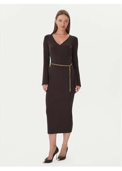 MICHAEL Michael Kors Sukienka dzianinowa MF5835G4VR Brązowy Slim Fit ze sklepu MODIVO w kategorii Sukienki - zdjęcie 186636695