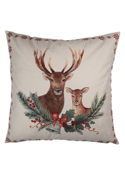 Clayre &amp; Eef Poszewka w kolorze beżowo-brązowym na poduszkę - 45 x 45 cm ze sklepu Limango Polska w kategorii Poduszki dekoracyjne - zdjęcie 186638637