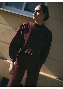 Reserved - Marynarka z domieszką wiskozy - bordowy - id: 849GA-83X - marki Reserved - 186639488 Reserved - Marynarka z domieszką wiskozy - bordowy ze sklepu Reserved w kategorii Marynarki damskie - zdjęcie 186639488