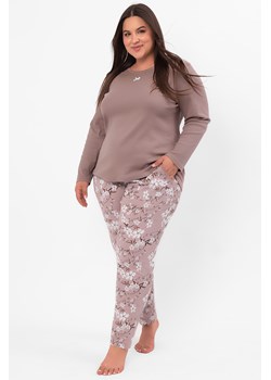 Piżama Italian Fashion Kimuri dł.r. dł.sp. cappuccino/druk ze sklepu kontri.pl w kategorii Piżamy damskie - zdjęcie 186640345
