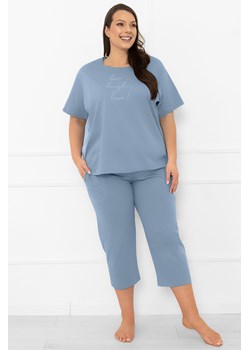 Piżama Italian Fashion Ksara kr.r. sp.3/4 stalowy ze sklepu kontri.pl w kategorii Piżamy damskie - zdjęcie 186640346