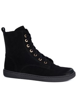 Buty damskie barefoot zimowe skórzane Olivier Liv 1303 ocieplane czarne nubuk ze sklepu butyolivier w kategorii Półbuty damskie - zdjęcie 186640906