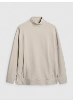 Damska bluza do jogi i pilatesu 4F 4FWAW25TFSWF589 - beżowa ze sklepu Sportstylestory.com w kategorii Bluzy damskie - zdjęcie 186641005
