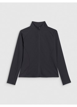 Damska bluza treningowa 4F 4FRAW25TFSWF0808 - czarna ze sklepu Sportstylestory.com w kategorii Bluzy damskie - zdjęcie 186641117