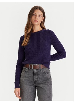 Tommy Jeans Sweter Cable Essential DW0DW22165 Fioletowy Regular Fit ze sklepu MODIVO w kategorii Swetry damskie - zdjęcie 186642249