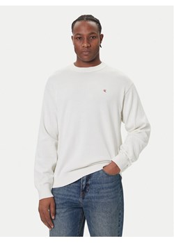 Calvin Klein Jeans Sweter LV04RC309G Écru Regular Fit ze sklepu MODIVO w kategorii Swetry męskie - zdjęcie 186642258