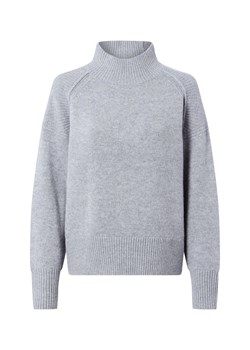 Marie Lund Damski sweter z wełny merynosów Kobiety drobna dzianina jasny szary marmurkowy ze sklepu vangraaf w kategorii Swetry damskie - zdjęcie 186645039