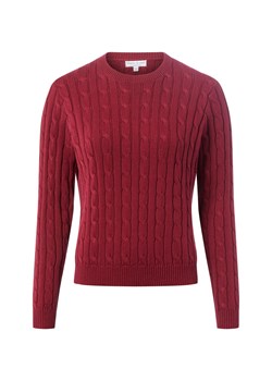 Marie Lund Damski sweter bawełniany Kobiety Bawełna bordowy jednolity ze sklepu vangraaf w kategorii Swetry damskie - zdjęcie 186645048
