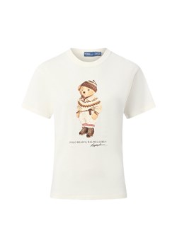 Polo Ralph Lauren Damska koszulka polo z niedźwiedziem Kobiety Bawełna écru nadruk ze sklepu vangraaf w kategorii Bluzki damskie - zdjęcie 186645058