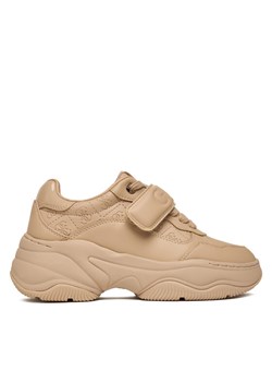 Sneakersy Guess FLFHNN ELE12 Beżowy ze sklepu eobuwie.pl w kategorii Buty sportowe damskie - zdjęcie 186646026