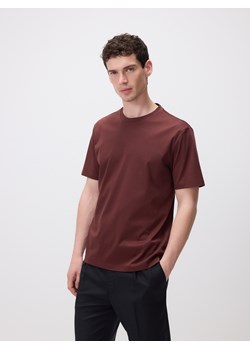 Reserved - T-shirt regular z domieszką modalu - mahoniowy ze sklepu Reserved w kategorii T-shirty męskie - zdjęcie 186646486
