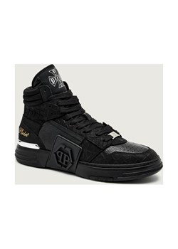 Philipp Plein Skórzane sneakersy Nubuck Mid Top Phantom ze sklepu Gomez Fashion Store w kategorii Buty sportowe męskie - zdjęcie 186646897