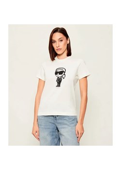 Karl Lagerfeld T-shirt IKON SKETCH | Regular Fit ze sklepu Gomez Fashion Store w kategorii Bluzki damskie - zdjęcie 186646996