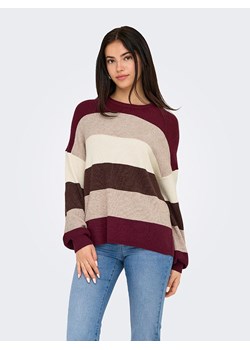 ONLY Sweter w kolorze bordowo-beżowym ze sklepu Limango Polska w kategorii Swetry damskie - zdjęcie 186648009