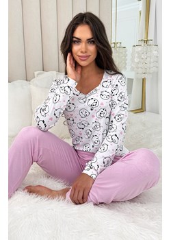 Donna bawełniana piżama damska długa Sheep long, Kolor różowo-biały, Rozmiar S, Donna ze sklepu Intymna w kategorii Piżamy damskie - zdjęcie 186648966