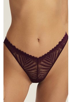 Esotiq koronkowe stringi damskie Onika 44221-93X, Kolor bordowy, Rozmiar L, Esotiq ze sklepu Intymna w kategorii Majtki damskie - zdjęcie 186649129