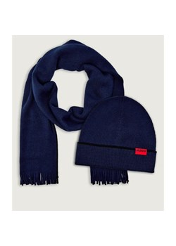 HUGO Szal + czapka Zaschel | z dodatkiem wełny ze sklepu Gomez Fashion Store w kategorii Czapki zimowe męskie - zdjęcie 186649867