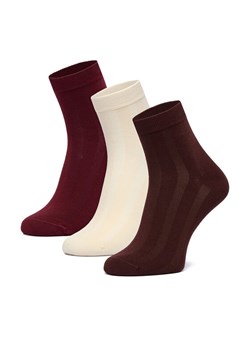Nine West Skarpety krótkie CEO_BR_NW_25082_Z_AW25 (3 PACK) Bordowy ze sklepu MODIVO w kategorii Skarpetki damskie - zdjęcie 186655209