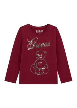 Guess Kids Top 179773 Czerwony Classic Fit ze sklepu MODIVO w kategorii Bluzki dziewczęce - zdjęcie 186655538