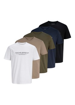Jack & Jones Komplet 5 t-shirtów Point 12294212 Kolorowy Regular Fit ze sklepu MODIVO w kategorii T-shirty męskie - zdjęcie 186655629