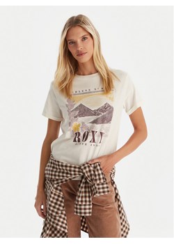 Roxy T-Shirt Oceanregular Poster ERJZT06017 Écru Regular Fit ze sklepu MODIVO w kategorii Bluzki damskie - zdjęcie 186655689