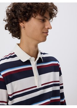 Reserved - Koszulka polo comfort w paski - bordowy ze sklepu Reserved w kategorii T-shirty męskie - zdjęcie 186660599