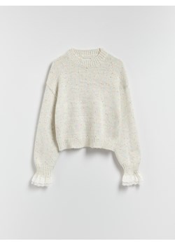 Reserved - Sweter z dodatkiem wełny - kremowy ze sklepu Reserved w kategorii Swetry damskie - zdjęcie 186660756