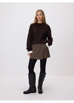 Reserved - Sweter z dodatkiem wełny - ciemnobrązowy ze sklepu Reserved w kategorii Swetry damskie - zdjęcie 186660758