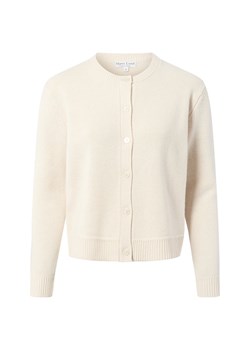 Marie Lund Damski kardigan z wełny merynosów Kobiety drobna dzianina écru jednolity ze sklepu vangraaf w kategorii Swetry damskie - zdjęcie 186661279