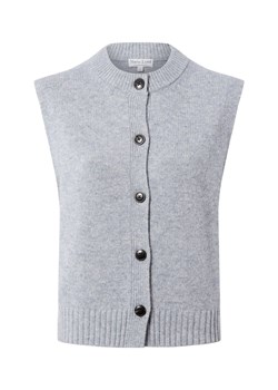 Marie Lund Damska kamizelka z dzianiny z wełny merynosów Kobiety Wełna merino jasnoniebieski marmurkowy ze sklepu vangraaf w kategorii Kamizelki damskie - zdjęcie 186661286