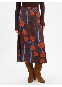 More & More Damska spódnica satynowa Kobiety wiskoza czekoladowy wzorzysty ze sklepu vangraaf w kategorii Spódnice - zdjęcie 186661308