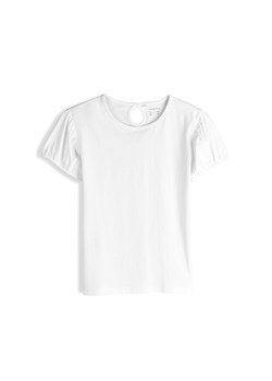 GATE Bawełniany T-shirt z bufiastymi rękawami 3Y ze sklepu gateshop w kategorii Bluzki dziewczęce - zdjęcie 186662587