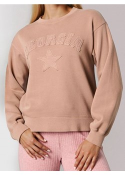 Sinsay - Bluza crewneck w stylu akademickim - brązowy ze sklepu Sinsay w kategorii Bluzy damskie - zdjęcie 186665365