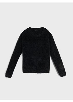 Sinsay - Sweter z futrzanym wykończeniem - czarny ze sklepu Sinsay w kategorii Swetry damskie - zdjęcie 186665487