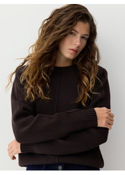 Reserved - Sweter z wełny merino - ciemnobrązowy ze sklepu Reserved w kategorii Swetry damskie - zdjęcie 186668076